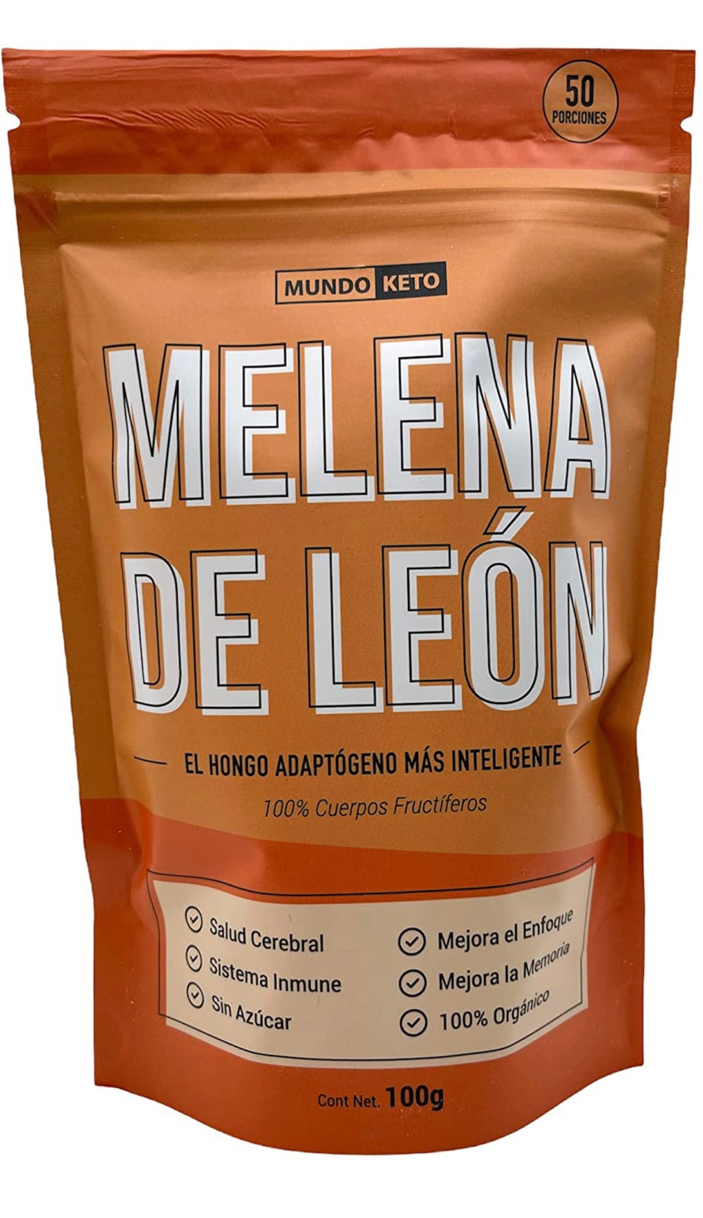 Hongo Melena de León - 100% Puro y Orgánico - Cuerpos Fructíferos - Bolsa de 100g