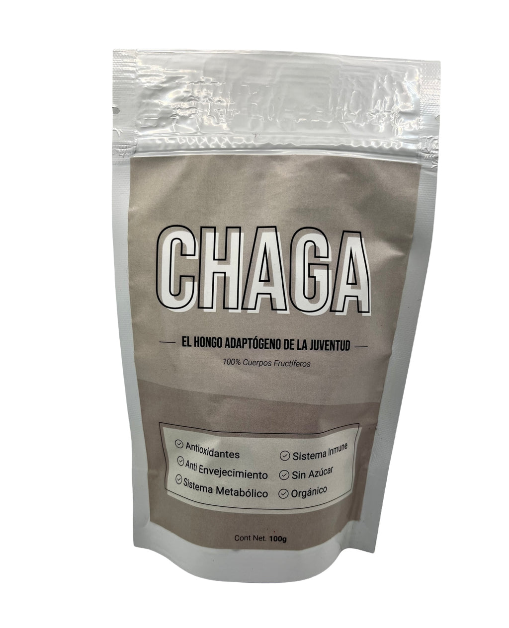 Hongo Chaga - 100% Puro y Orgánico - Cuerpos Fructíferos - Bolsa de 100g